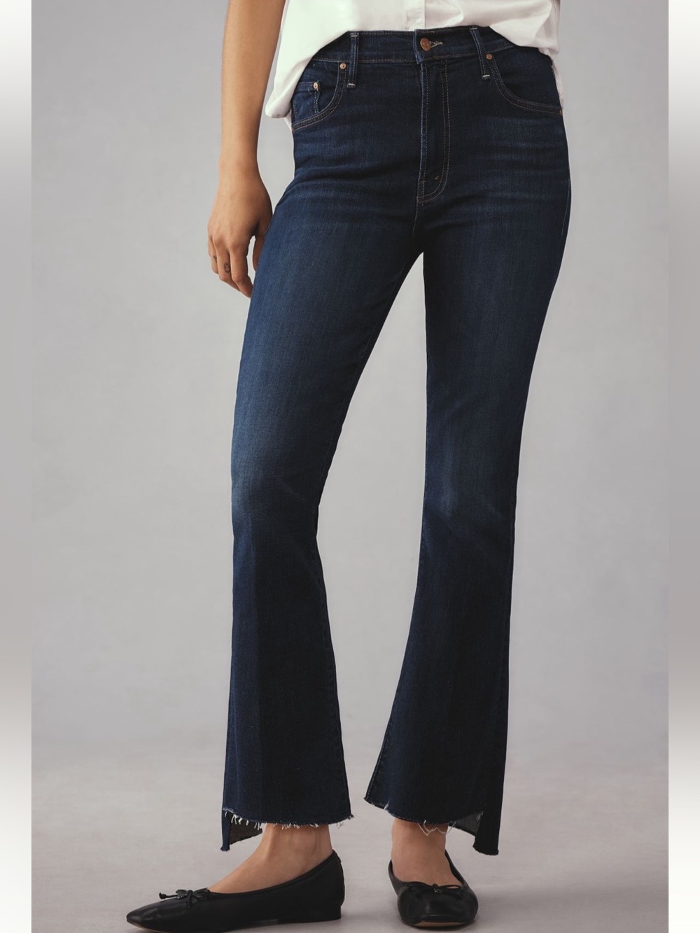 NWT MORHER THE INSIDER CROP STEP FRAY JEANS 26P
